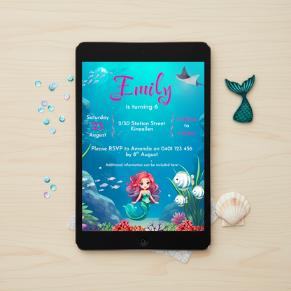 Mermaid Party Invitations