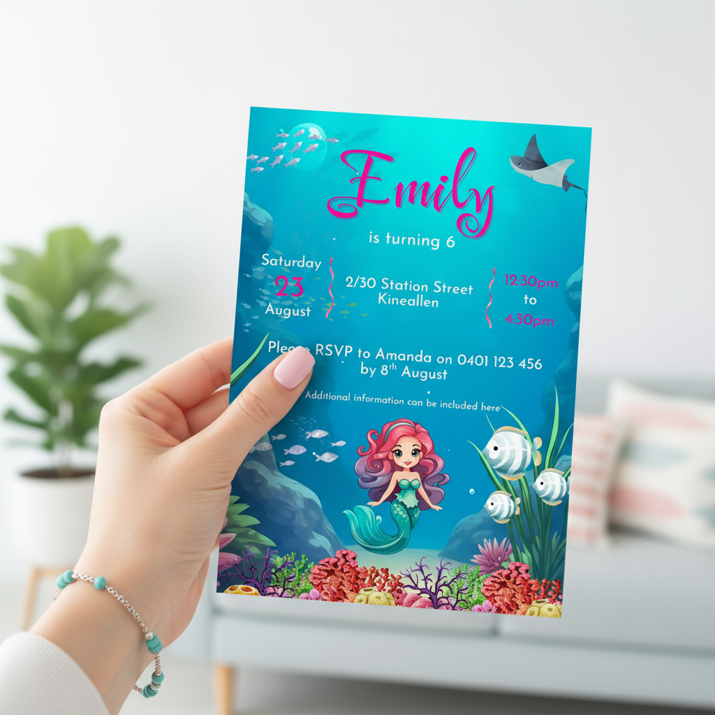 Mermaid Party Invitations