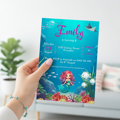 Mermaid Party Invitations